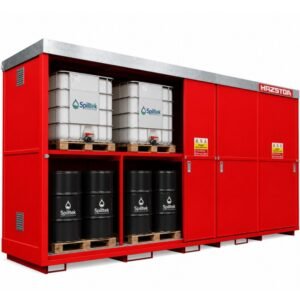 Hazstor dual purpose chemical store 12 ibc 48 drum