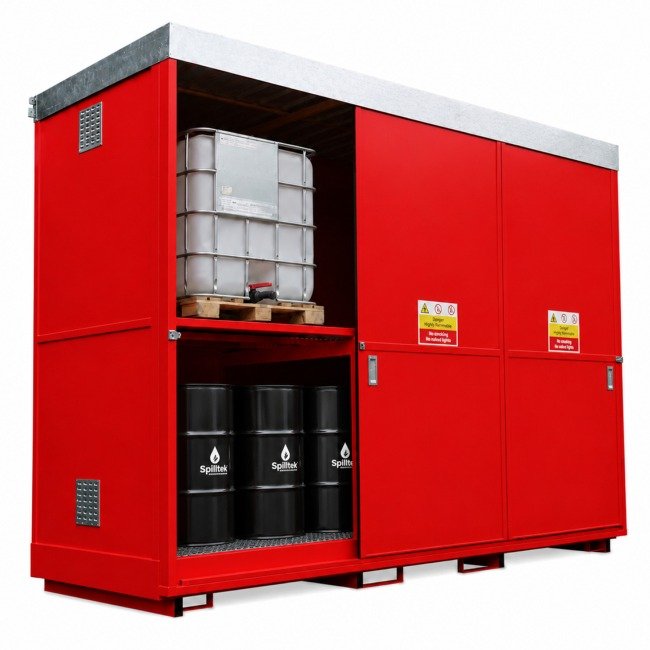 Hazstor dual purpose chemical store 6 ibc 24 drum