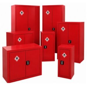 hazstor red flammable chemical substance cabinets