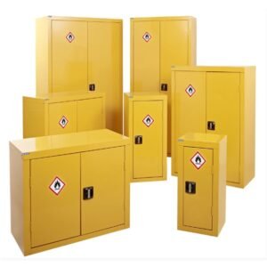 hazstor yellow Hazardous dangerous flammable substance coshh cabinets