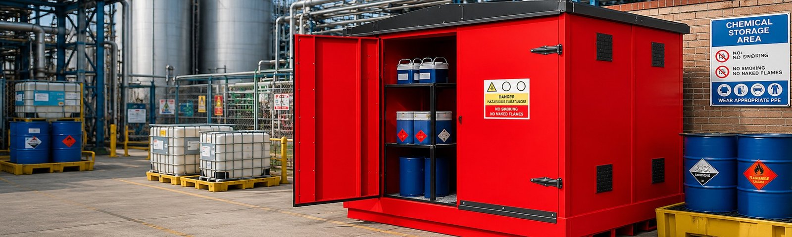 Internal & External walk-in coshh stores from Hazstor & Armorgard