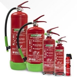 Lithium-ion battery fire extinguishers