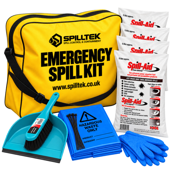 Spilltek 4 spill-aid spill kit in vinyl bag