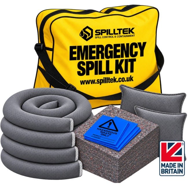 astra spilltek evo recycled spill kit 70 litre spill kit in a zipped shoulder bag