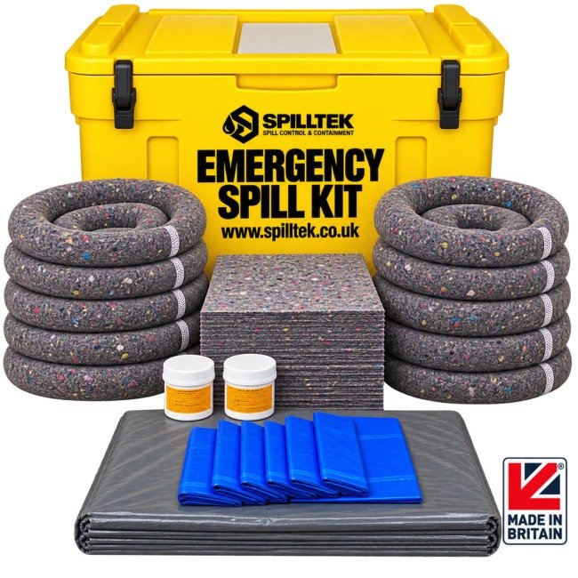 spilltek Evo recycled Eco friendly universal Spill Kits - 400Litre static Bin
